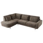 Narożnik CALENO L - strona lewa - brązowy, szenil grubo tkany