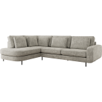 Narożnik CALENO L - strona lewa - jasnoszary, szenil grubo tkany