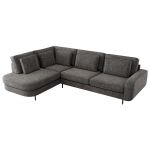 Narożnik CALENO L - strona lewa - szary, szenil grubo tkany