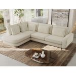 Narożnik CALENO L - strona lewa - kremowy, struktura