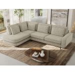 Narożnik CALENO L - strona lewa - beżowy, struktura