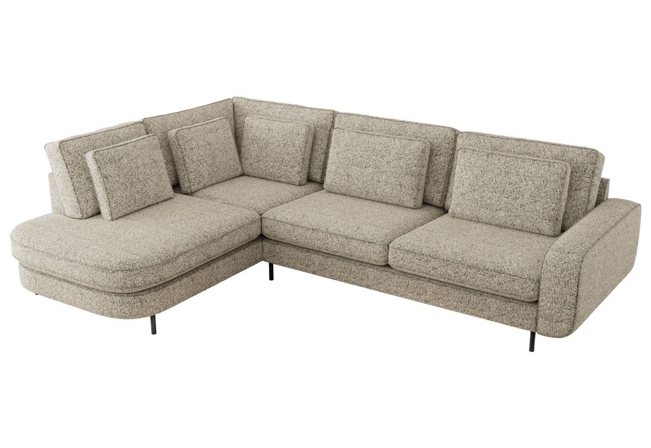 Narożnik CALENO L - strona lewa - beżowy, struktura