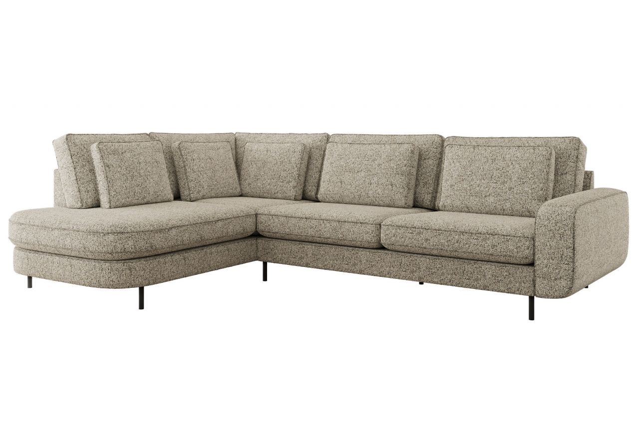 Narożnik CALENO L - strona lewa - beżowy, struktura