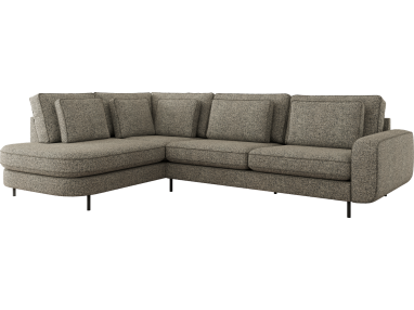 Narożnik CALENO L - strona lewa - szary, struktura