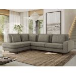 Narożnik CALENO L - strona lewa - szary, struktura