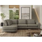 Narożnik CALENO L - strona lewa - szary, struktura