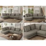 Narożnik CALENO L - strona lewa - szary, struktura