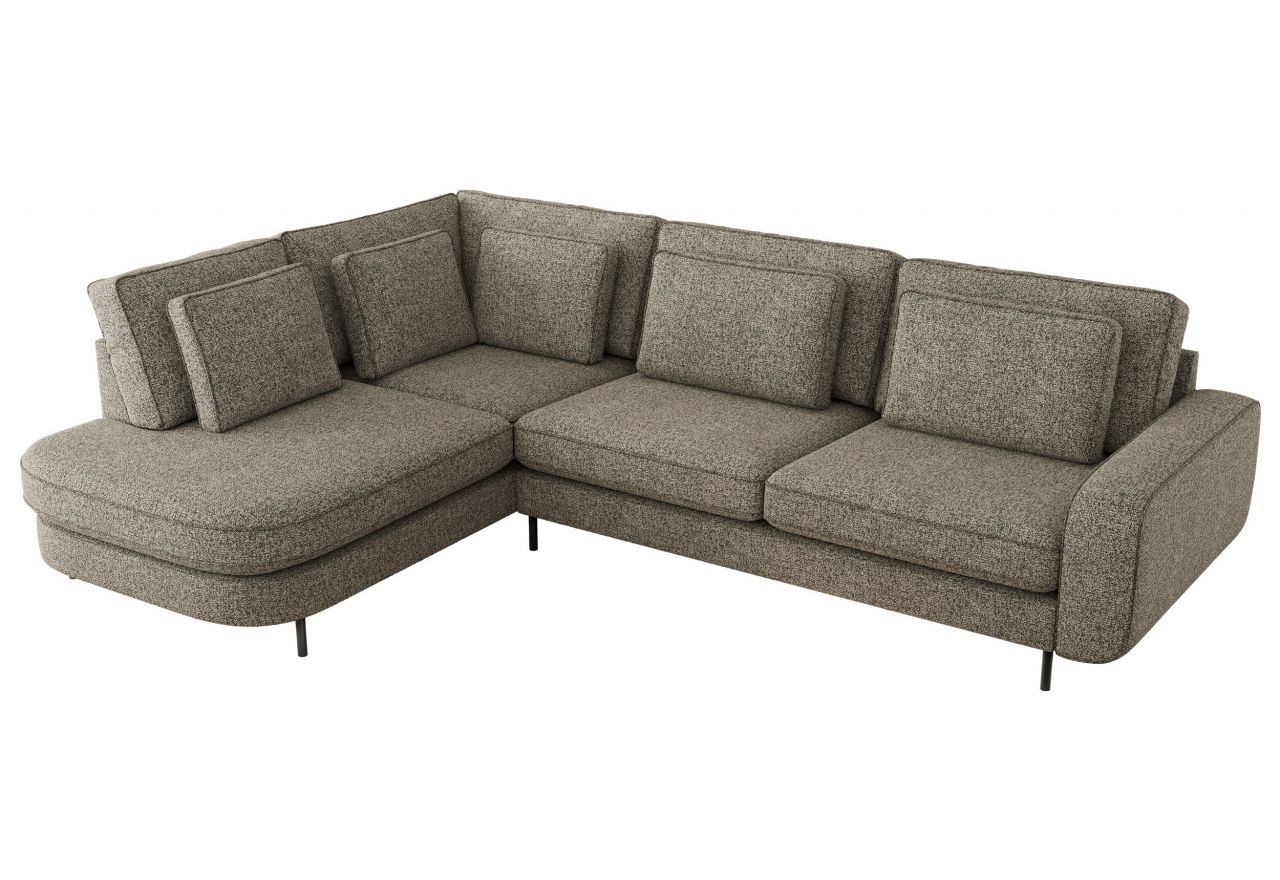 Narożnik CALENO L - strona lewa - szary, struktura