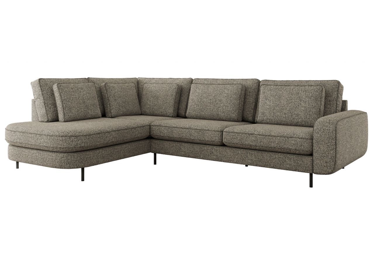 Narożnik CALENO L - strona lewa - szary, struktura