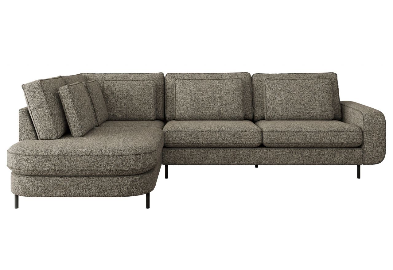 Narożnik CALENO L - strona lewa - szary, struktura