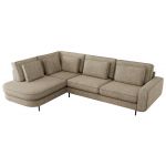 Narożnik CALENO L - strona lewa - ciemnobeżowy, struktura