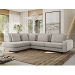 Narożnik CALENO L - strona lewa - jasnoszary, struktura