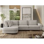 Narożnik CALENO L - strona lewa - jasnoszary, struktura