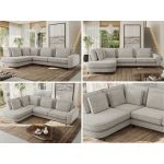 Narożnik CALENO L - strona lewa - jasnoszary, struktura