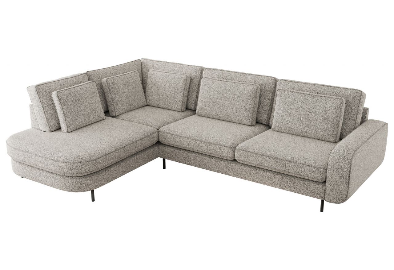 Narożnik CALENO L - strona lewa - jasnoszary, struktura