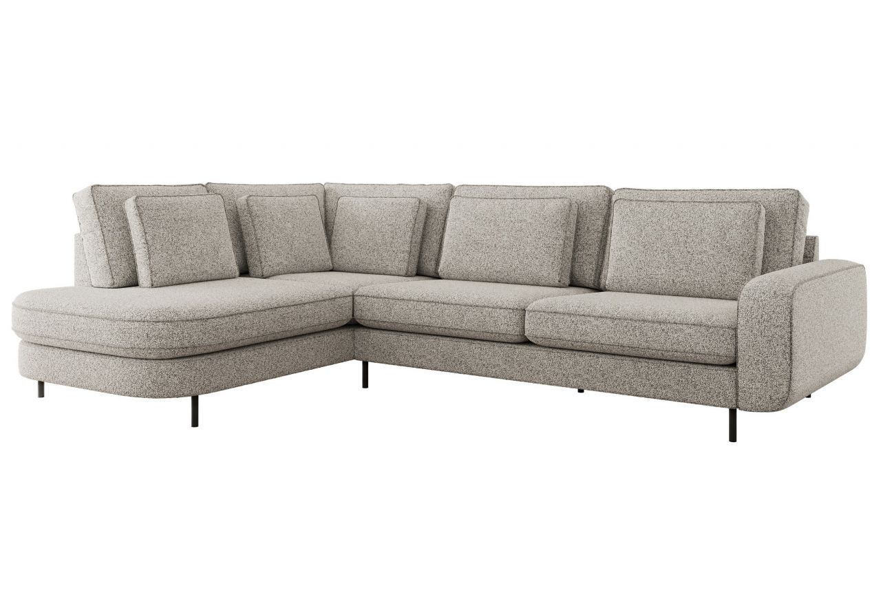 Narożnik CALENO L - strona lewa - jasnoszary, struktura