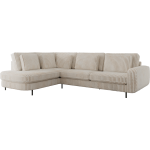 Narożnik CALENO L - strona lewa - beżowy, sztruks