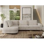 Narożnik CALENO L - strona lewa - beżowy, sztruks