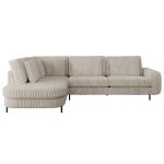 Narożnik CALENO L - strona lewa - beżowy, sztruks