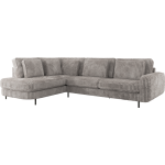 Narożnik CALENO L - strona lewa - jasnoszary, sztruks