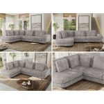 Narożnik CALENO L - strona lewa - jasnoszary, sztruks