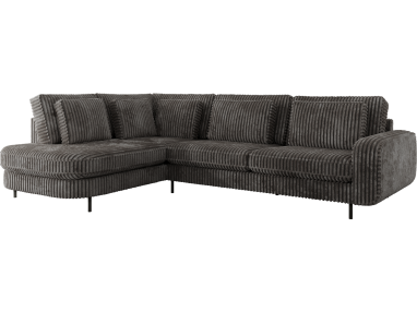 Narożnik CALENO L - strona lewa - szary, sztruks