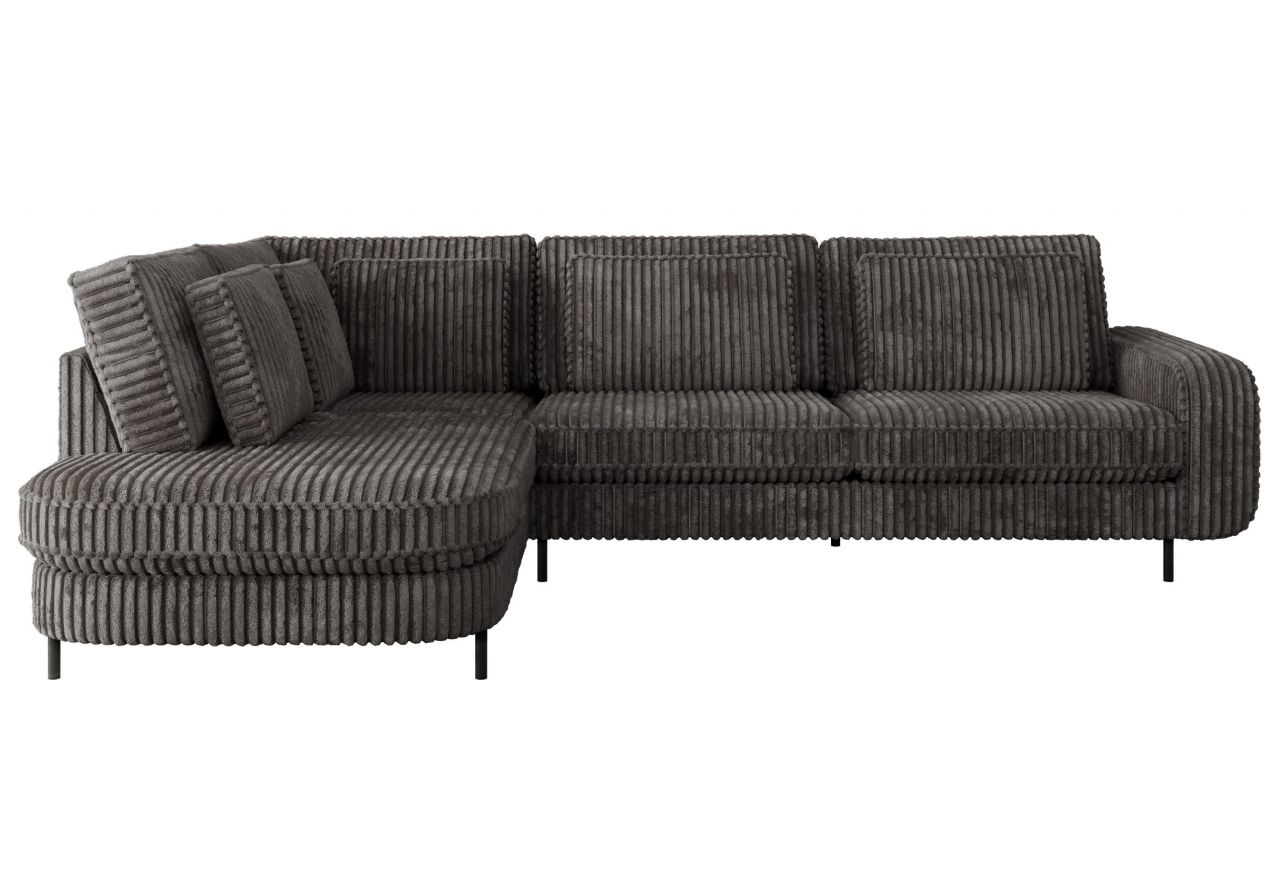 Narożnik CALENO L - strona lewa - szary, sztruks