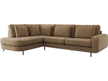 Narożnik CALENO L - strona lewa - brązowy, szenil gładki