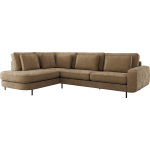 Narożnik CALENO L - strona lewa - brązowy, szenil gładki