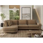 Narożnik CALENO L - strona lewa - brązowy, szenil gładki