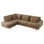 Narożnik CALENO L - strona lewa - brązowy, szenil gładki