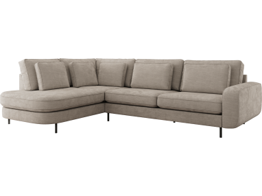 Narożnik CALENO L - strona lewa - jasnoszary, szenil gładki