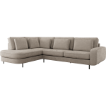 Narożnik CALENO L - strona lewa - jasnoszary, szenil gładki