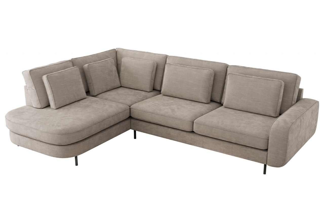 Narożnik CALENO L - strona lewa - jasnoszary, szenil gładki