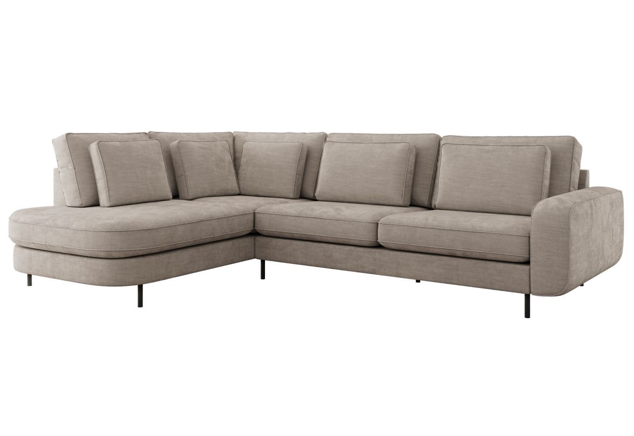 Narożnik CALENO L - strona lewa - jasnoszary, szenil gładki