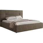 Łóżko tapicerowane CALERIO CLASSIC 180x200 - materac multipocket - szary, struktura