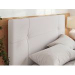 Łóżko tapicerowane CALERIO CLASSIC 200x200 - biały, ekoskóra