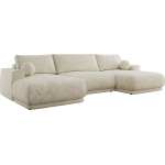 Narożnik RINA U - uniwersalny - kremowy, szenil grubo tkany