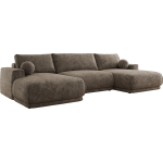 Narożnik RINA U - uniwersalny - brązowy, szenil grubo tkany