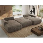 Narożnik RINA U - uniwersalny - brązowy, szenil grubo tkany