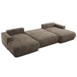 Narożnik RINA U - uniwersalny - brązowy, szenil grubo tkany