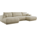 Narożnik RINA U - uniwersalny - beżowy, welwet