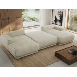 Narożnik RINA U - uniwersalny - beżowy, welwet