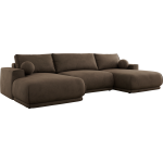 Narożnik RINA U - uniwersalny - brązowy, welwet