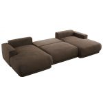 Narożnik RINA U - uniwersalny - brązowy, welwet