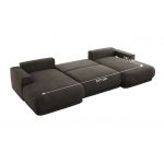 Narożnik RINA U - uniwersalny - ciemnoszary, welwet