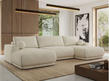 Narożnik RINA U - uniwersalny - kremowy, struktura