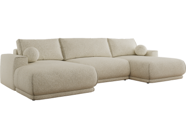 Narożnik RINA U - uniwersalny - kremowy, struktura