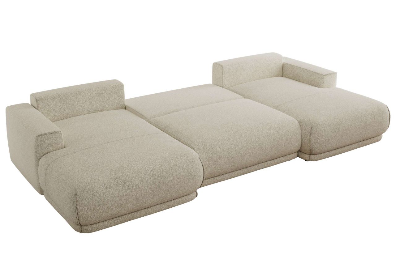 Narożnik RINA U - uniwersalny - kremowy, struktura