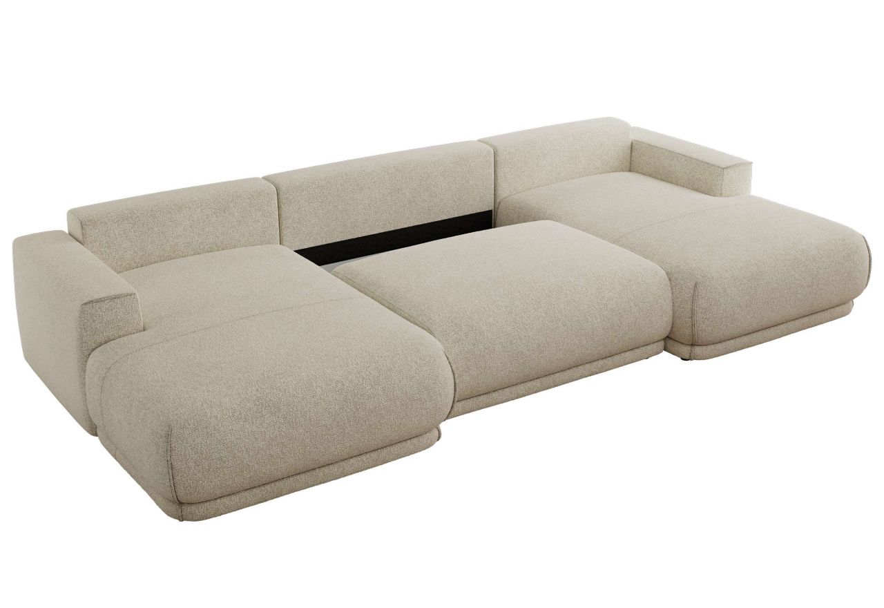 Narożnik RINA U - uniwersalny - kremowy, struktura